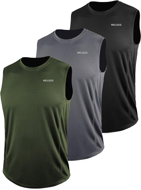 Men'S Dry Fit Workout Running Muscle Tank Top